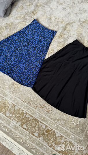 Юбка миди атласная 46