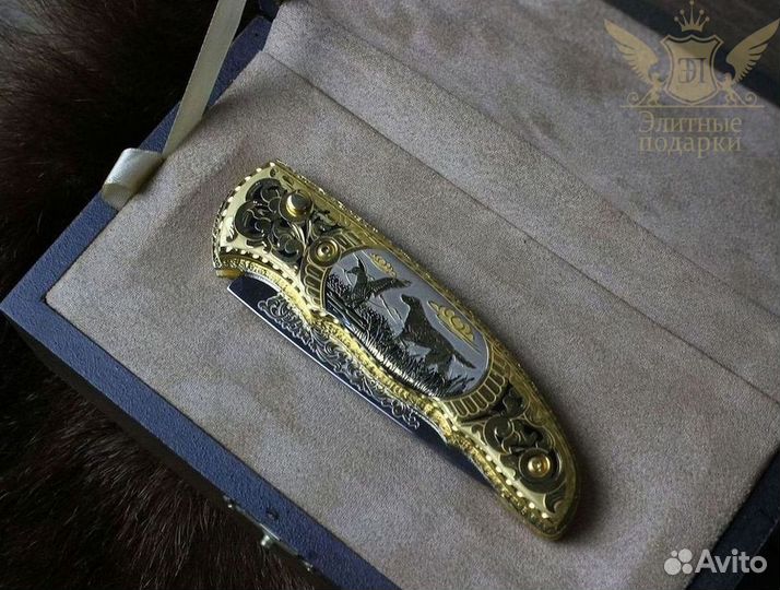 Сувенирный складной нож Златоуст