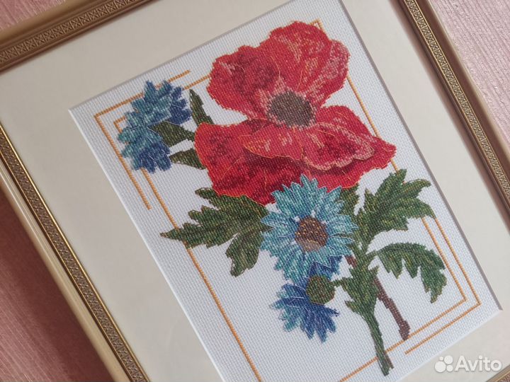 Картина вышитая крестом ручная работа