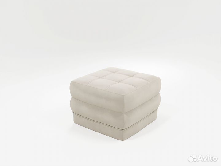 Пуф с ящиком в велюре на ножках
