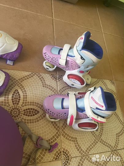 Ролики детские reaction с полным комплектом защиты