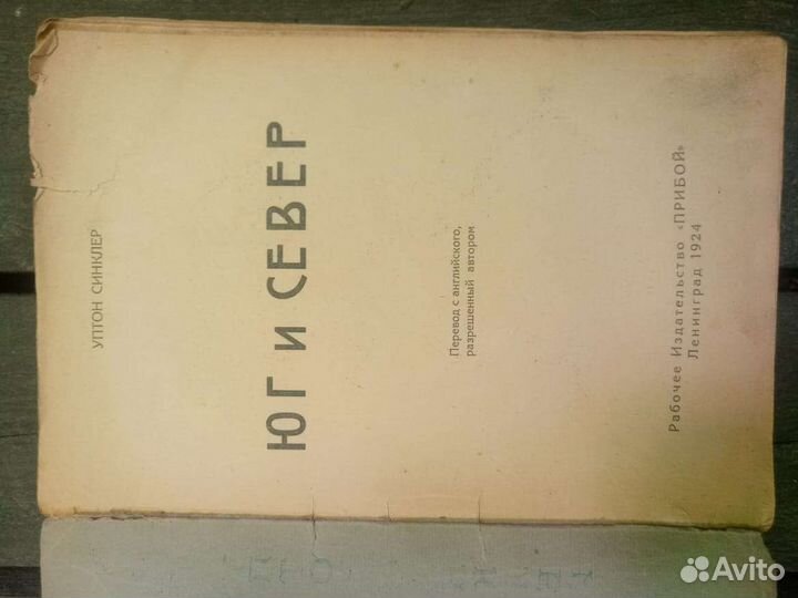 Книга Синклер Юг и Север 1924 г