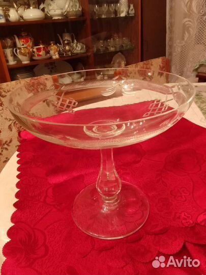 Ваза для фруктов на ножке СССР