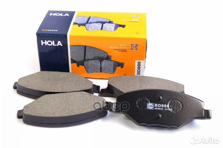 Колодки тормозные дисковые передние BD886 hola