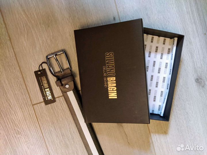 Новый Ремень silvano biagini кожаный мужской, ориг