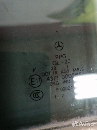 Стекло двери заднее левое Mercedes Benz R 320Cdi