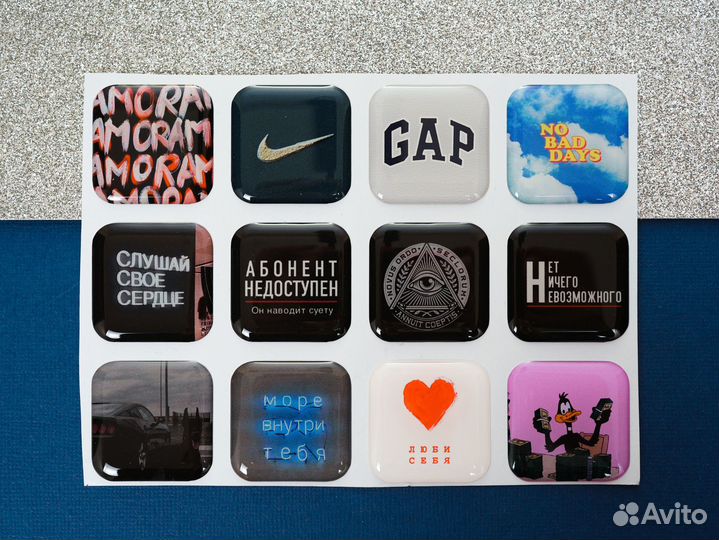 Объёмные наклейки 3D стикеры с Вашим дизайном