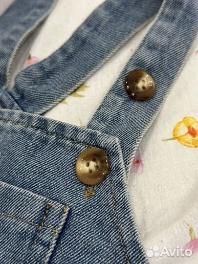 Полукомбинезон джинсовый детский