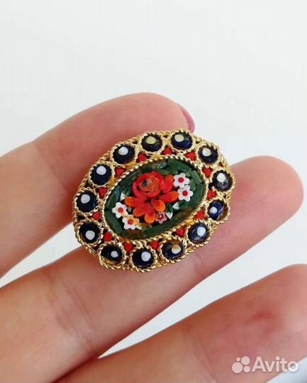 Брошь венецианская мозаика