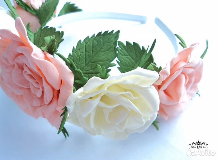 Ободок с цветами