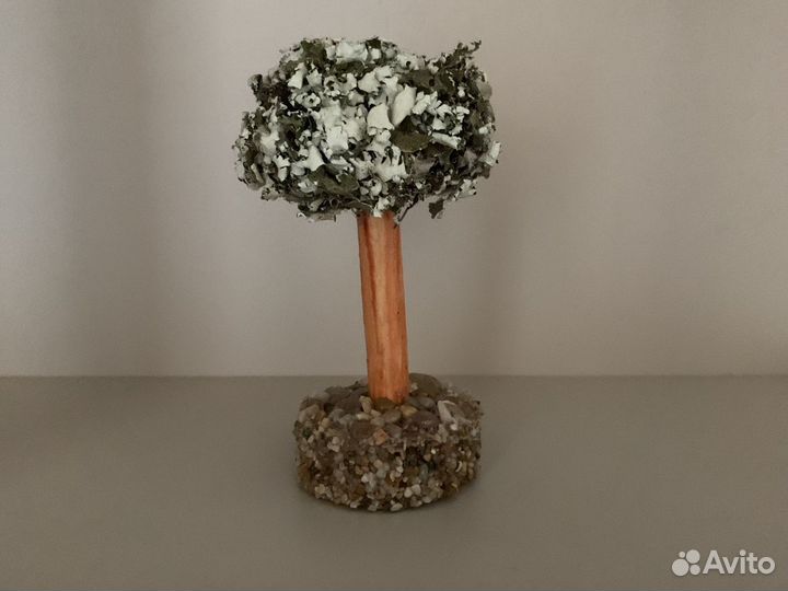 Живое дерево с кроной из мха цетрария