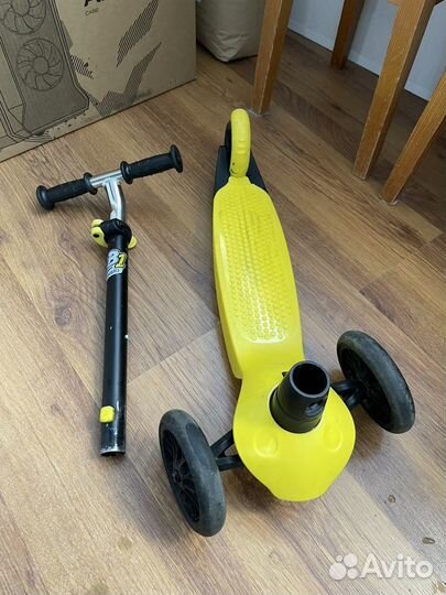 Самокат детский трехколесный разборный до 3 лет