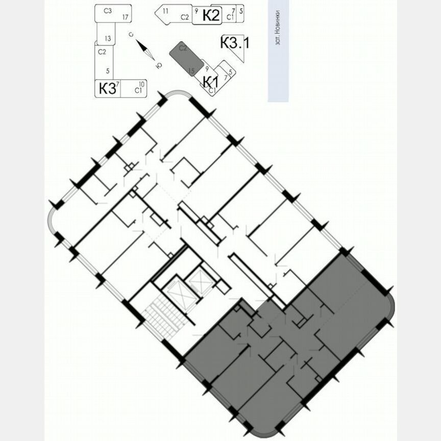 3-к. квартира, 122,5 м², 12/15 эт.