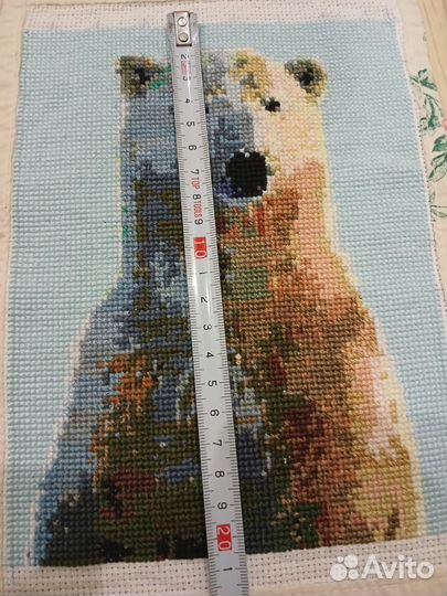 Вышивка крестиком Снежный медведь