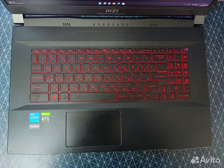 Игровой ноутбук MSI i5 12450 + RTX 3050