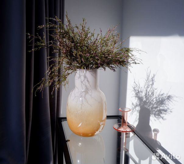 Ваза для цветов цветное опаловое стекло jysk