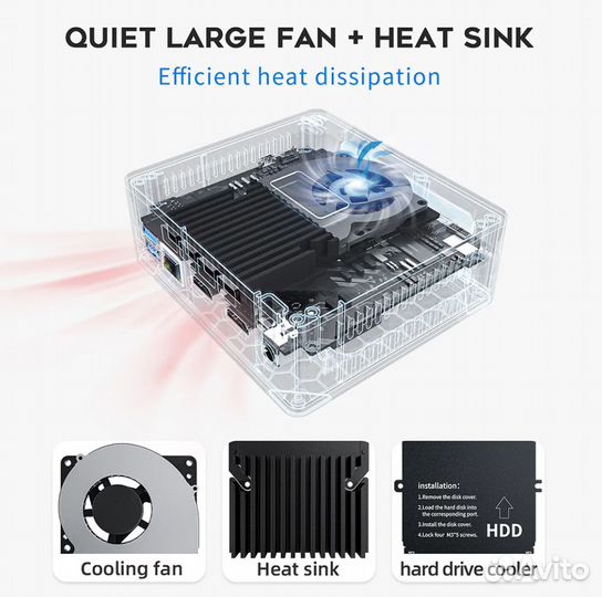 Мини пк Firebat T8 PRO N100,16/512G+Клава+Гарантия