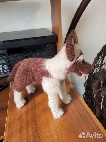 Вязаная игрушка Овчарка, на заказ