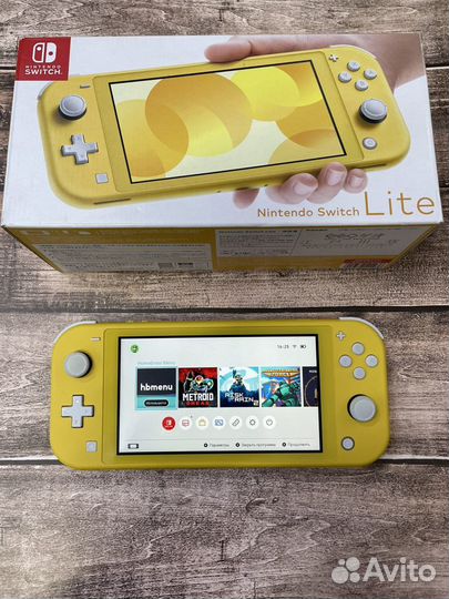 Прошитая новая Nintendo Switch Lite жёлтая
