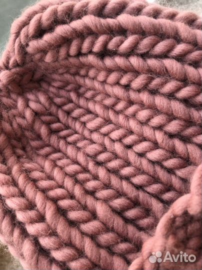 Шапка крупной вязкой