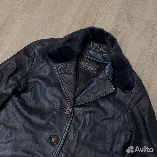 Кожаная куртка giorgie armani vintage