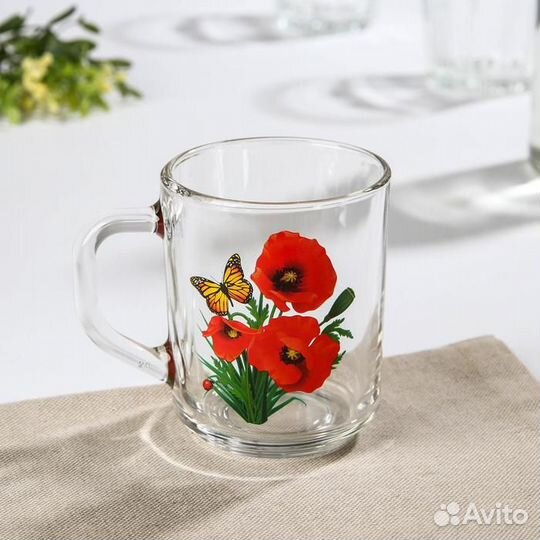 Кружка «Букеты», 250 мл, рисунок микс