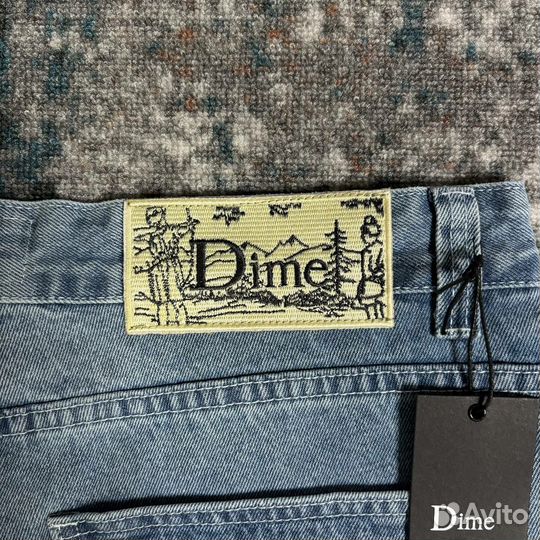 Джинсы Широкие Dime SS22 Light Blue