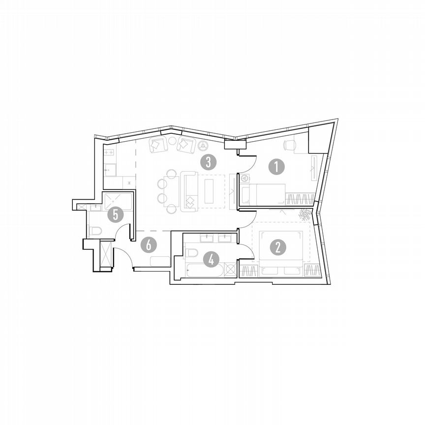 2-к. квартира, 61,1 м², 22/35 эт.