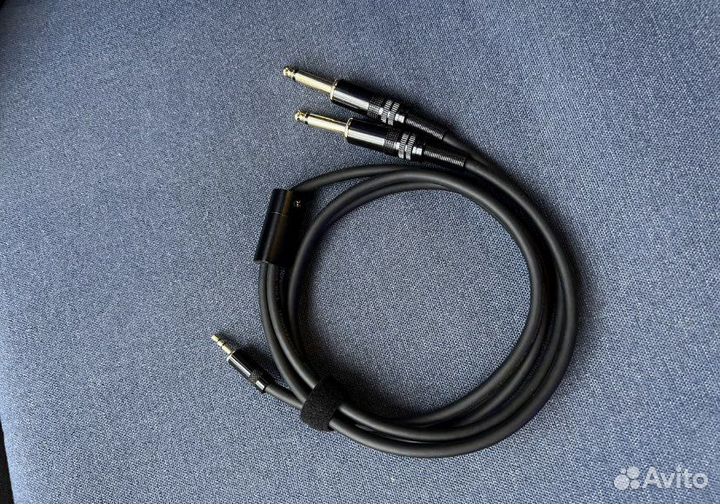 Кабель Mini jack 3.5 - 2 Jack 6.3 для звука
