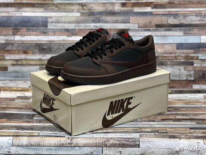 Кроссовки nike air jordan 1 low travis scott