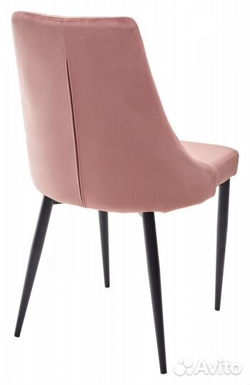 Стул nepal bluvel-52 pink черный/тк. велюр розовый