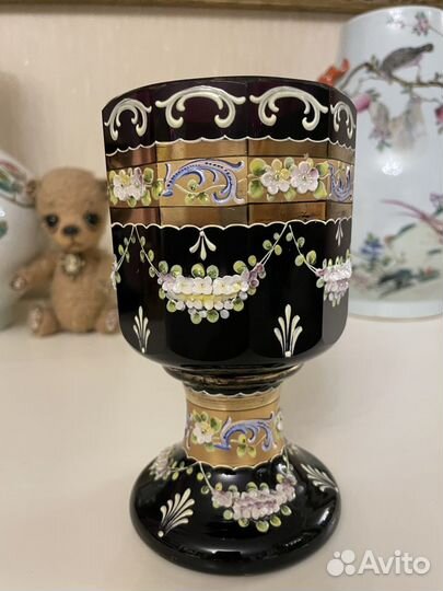 Два шикарных редких антикварных бокала кубок