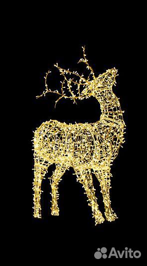Олень новогодний светящийся