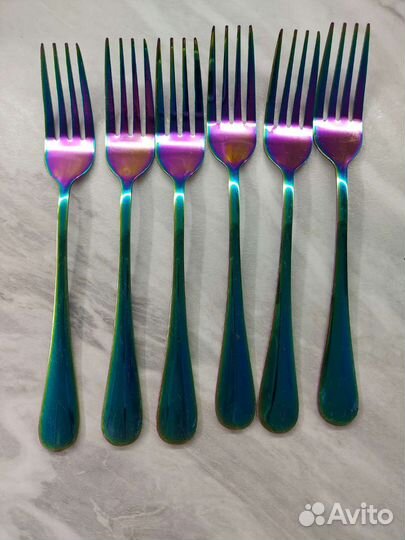 Набор столовых приборов радуга хамелеон 18шт