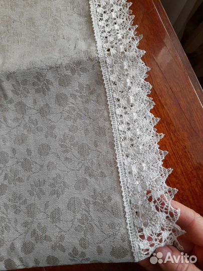 Штора с кружевом 60*145 лен