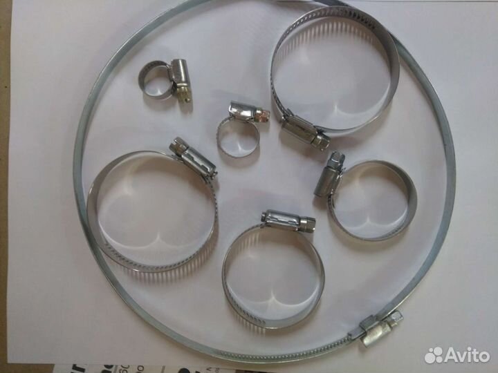 Хомут червячный оцинкованный