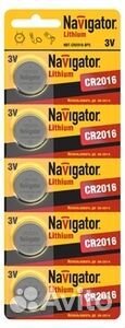 Батарейка Navigator 94763 NBT-CR2016-BP5 (100)