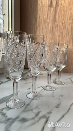 Фужеры хрустальные СССР