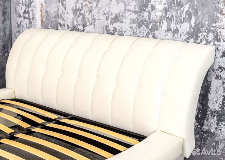 Кровать новая 200х200 слоновая кость Мадрид