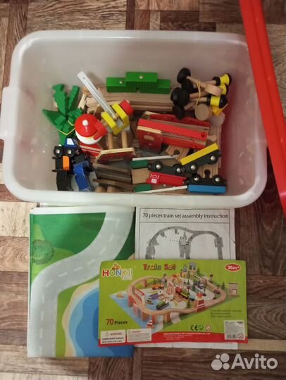 Игрушка деревянная железная дорога