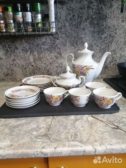 Кофейный сервиз Рига, чайная пара лфз