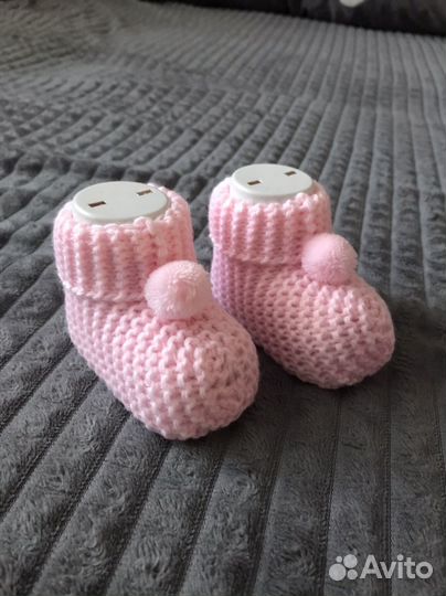 Пинетки для девочки теплые