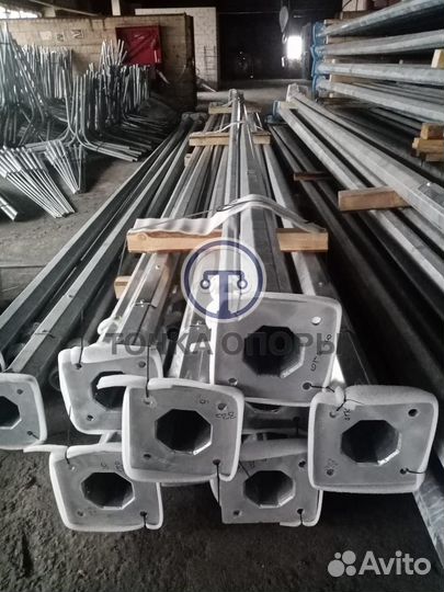 Опора освещения огк-7 несиловая граненая