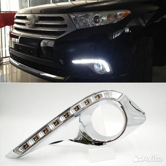 Дхо для Toyota Highlander 2 2010-13 Хром