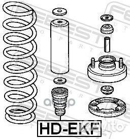 Отбойник амортизатора перед прав/лев hdekf