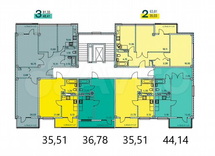 1-к. квартира, 35,5 м², 3/9 эт.