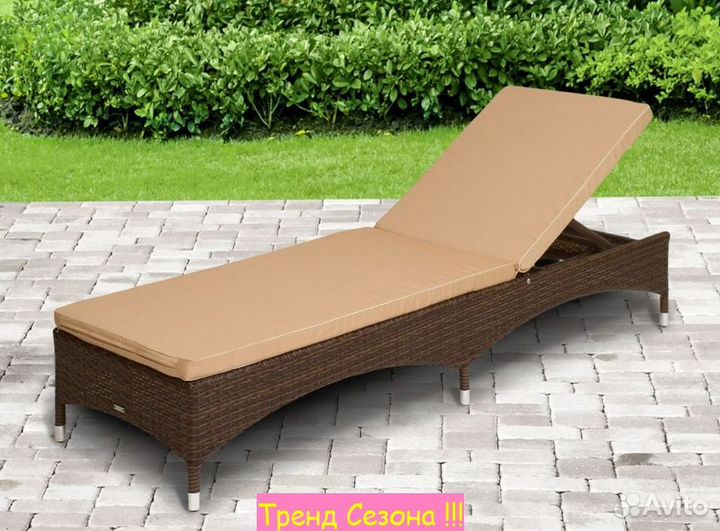 Лежак пляжный из ротанга Мальта арт.M001-мт001
