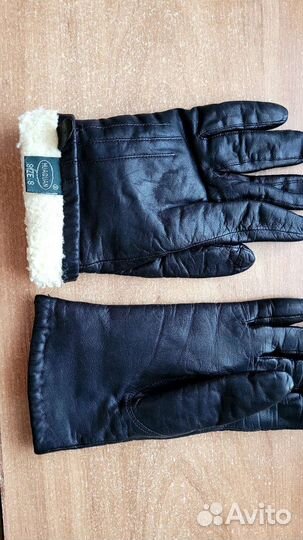Кожаные перчатки женские