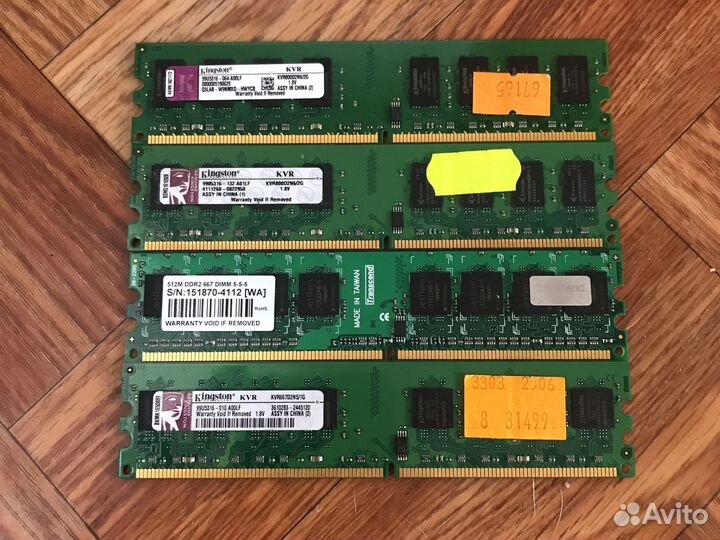 Оперативная память ddr2 2gb,1gb,512M для пк