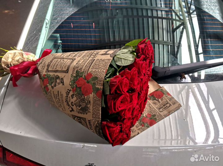 101 роза с доставкой, букет роз с доставкой